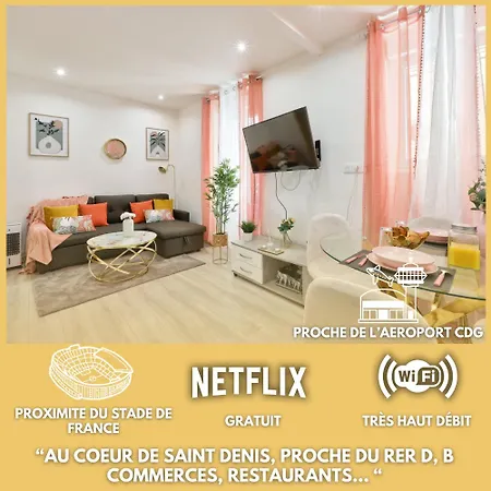 Appartement Le Nid Douillet Confortable A 5 Min Du Stade De France Et Proche De L'aeroport Cdg Saint-Denis (Seine-Saint-Denis)